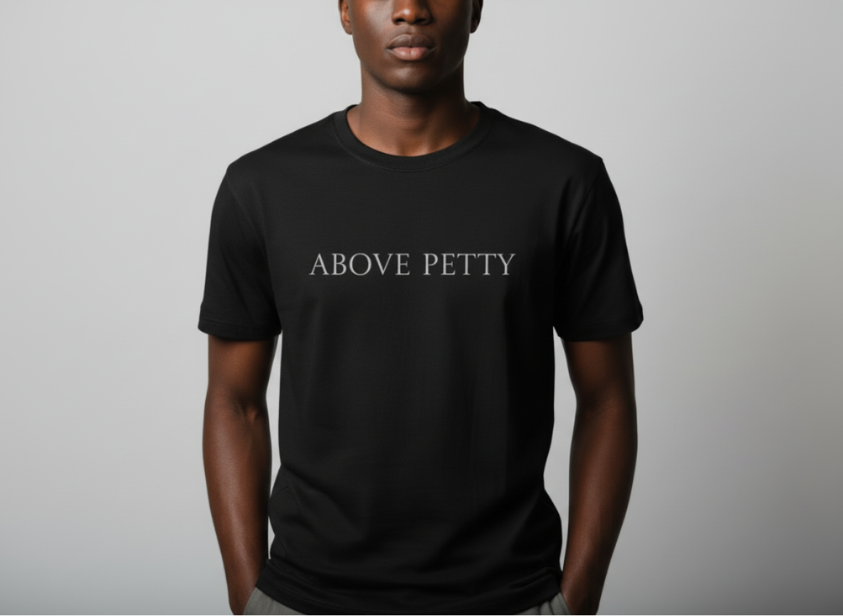 Above Petty Minimal Script T-Shirt