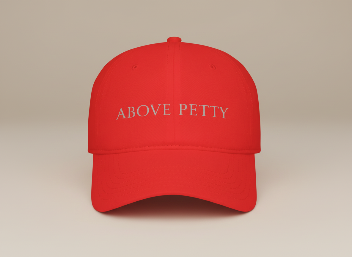 Above Petty Minimal Script Baseball Cap