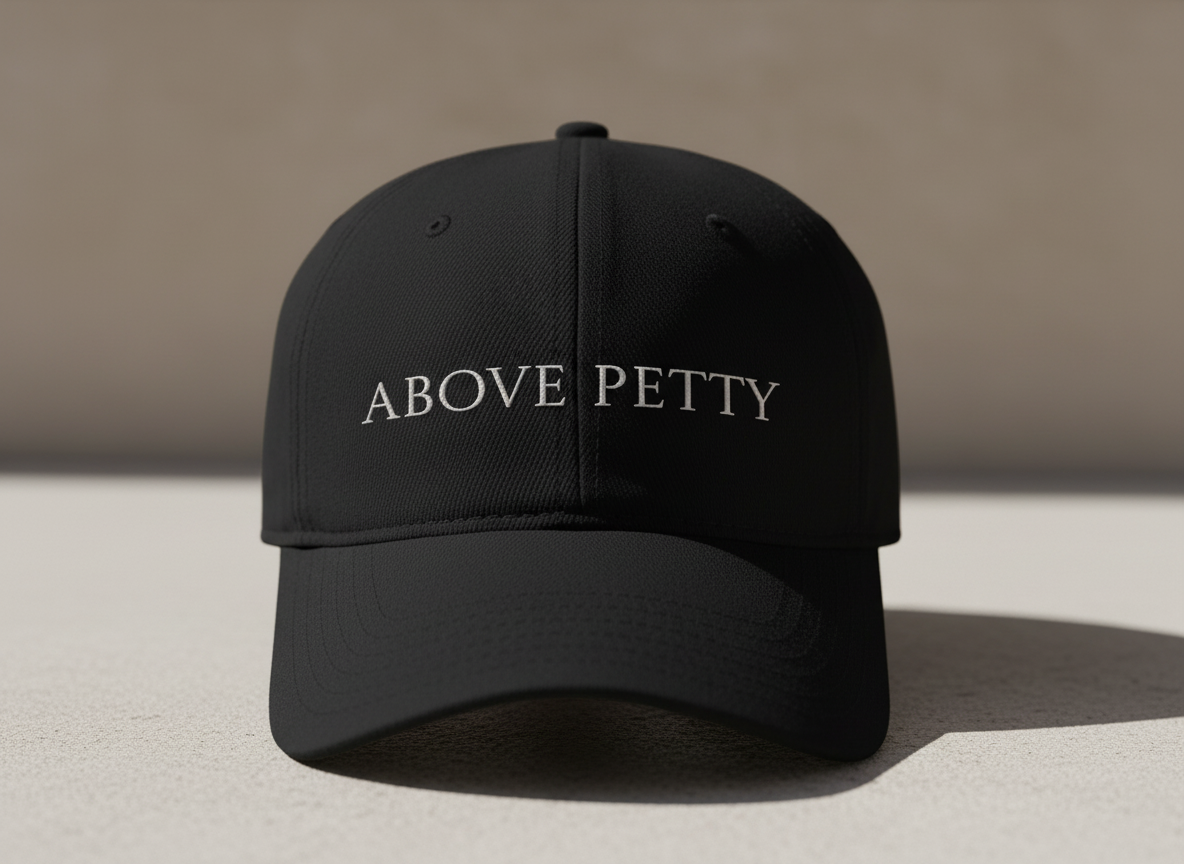 Above Petty Minimal Script Baseball Cap